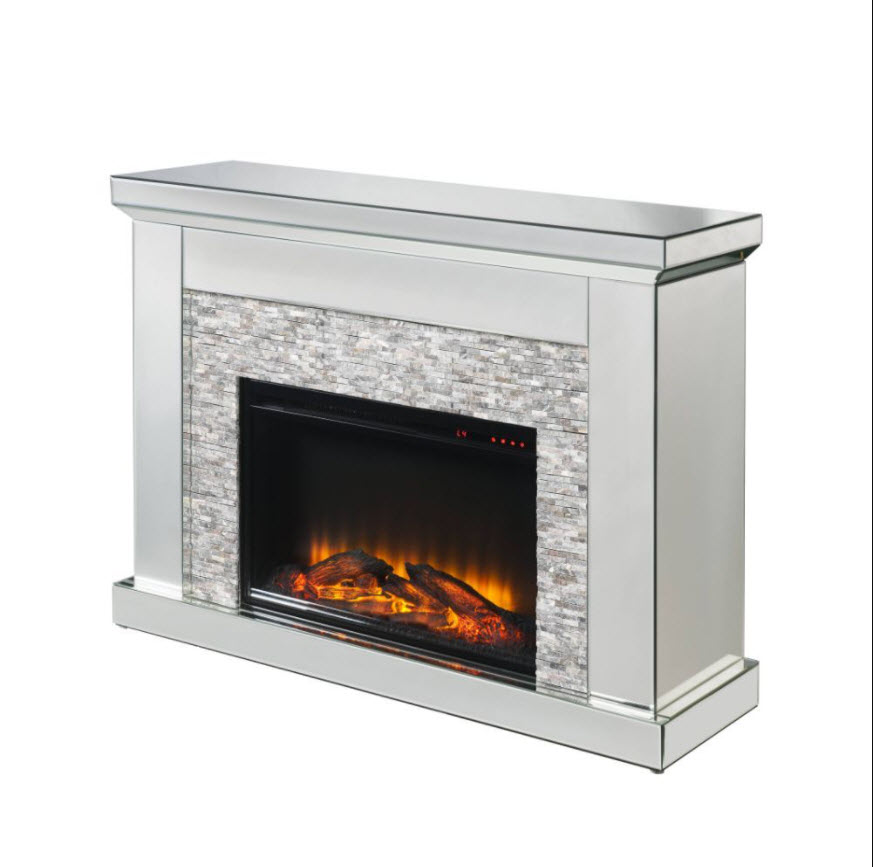 48" Laksha Mirrored Electric Fireplace